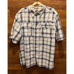 Habit Fishing Shirt Men's XL Button Down 40+ Solar Factor Short Sleeve Plaid